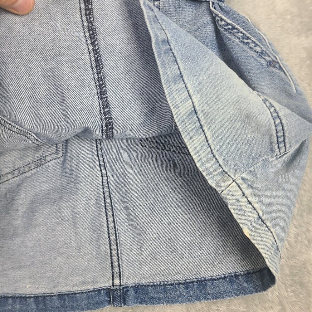 FREE PEOPLE Blue Denim In The Grass Paper Bag Skirt Size 4 - Picture 7 of 9